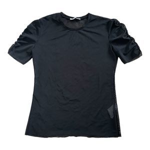 ZARA women’s short sleeve t-shirt transparent elegant tulle like top size M